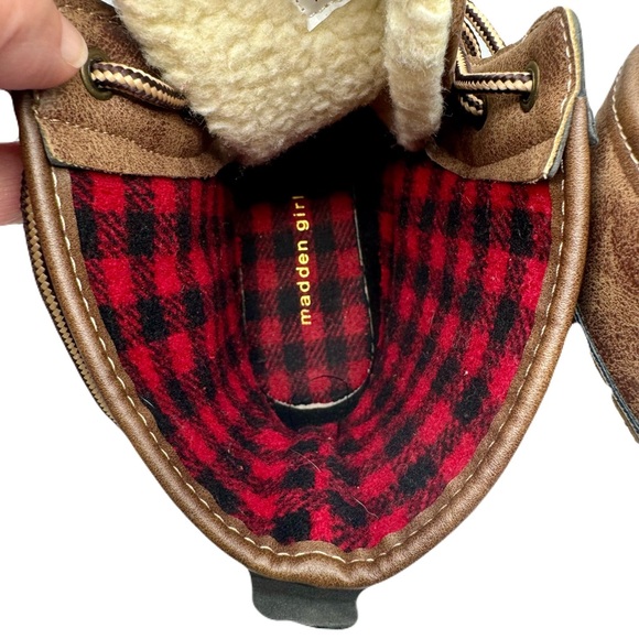 Madden Girl Lacee Duck Boots Women's Waterproof Winter Outdoor Plaid Lined 8M - Picture 10 of 12